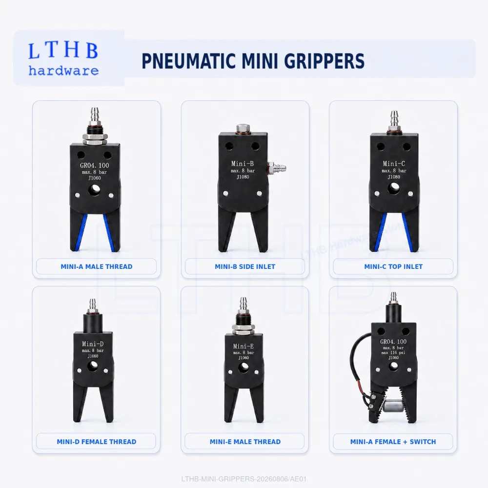 Braçadeira pneumática para braço de robô, com interruptor de sensor, tapete antiderrapante para máquina de moldagem por injeção, ferramentas de automação de peças de trabalho