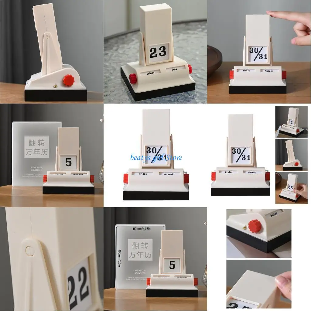 

C7AB Calendar Desk Calendar Desktop Calendar Retro Calendar for Home & Office