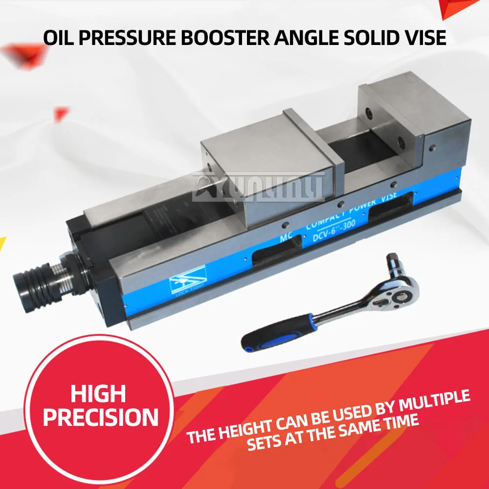 4 Inch Precision Hydraulic Vice Cnc Machining Center Hydraulic Flat Jaw Pliers Mechanical Double Force Boosting Vise