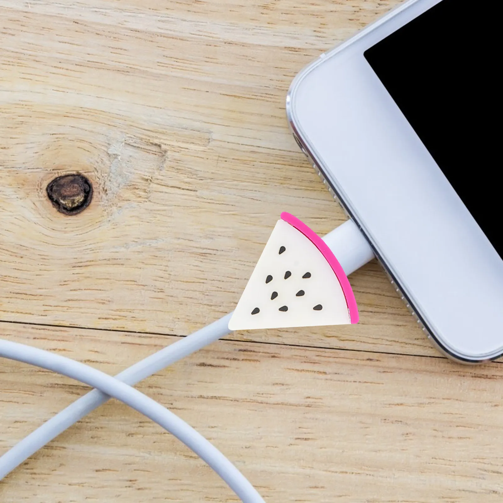 9Pcs Adorable Fruit Style Cable Protective Cover High Quality PVC USB Data Line Protector for Computers Anti-Tangle Cord
