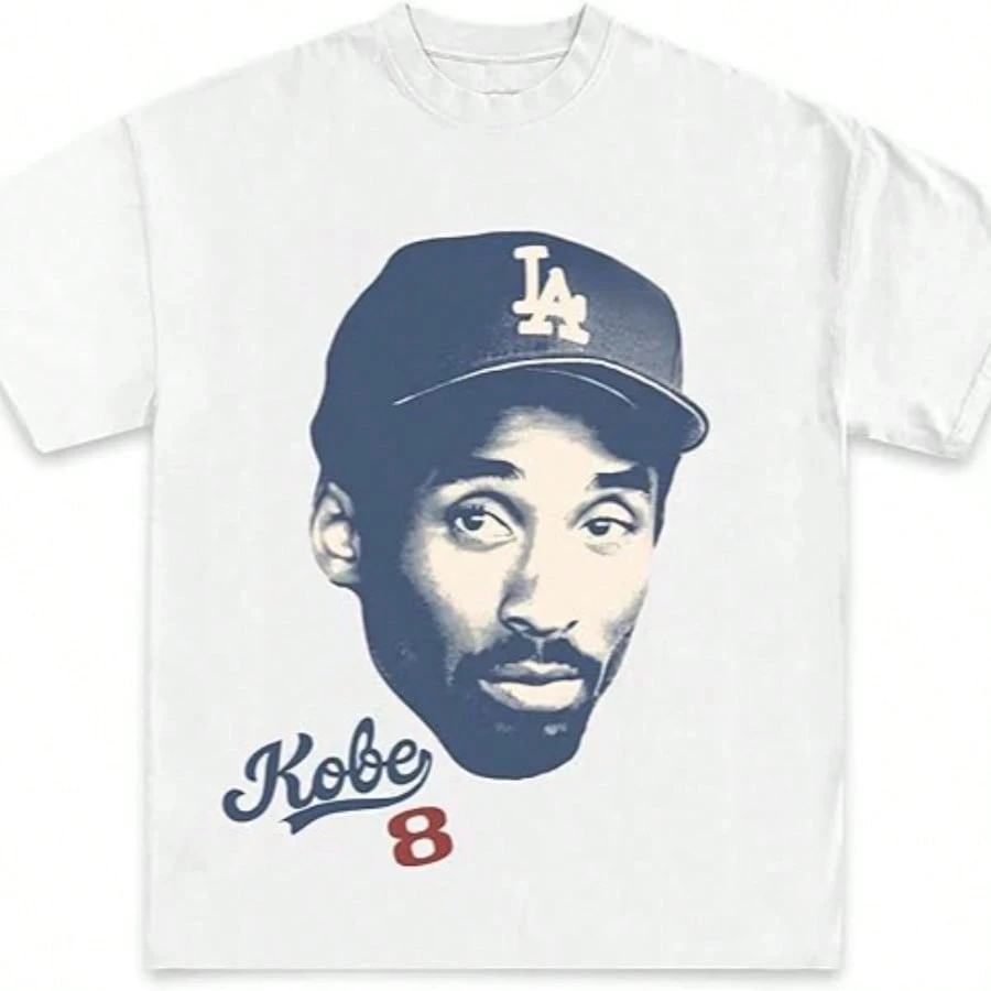 تي شيرت Rare Never See Kobe Graphic على قمصان قطنية ثقيلة الوزن للنساء ملابس أنيمي تي شيرت للرجال تي شيرت جرافيك