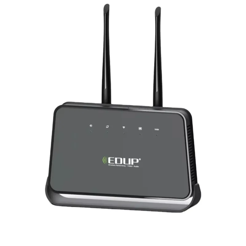 KW-N7503U Inbuilt 3000mAh Battery 300Mbps 4G CAT4 LTE Wireless Wifi 4 Router With Sim Card Slot and Removable Antennas
