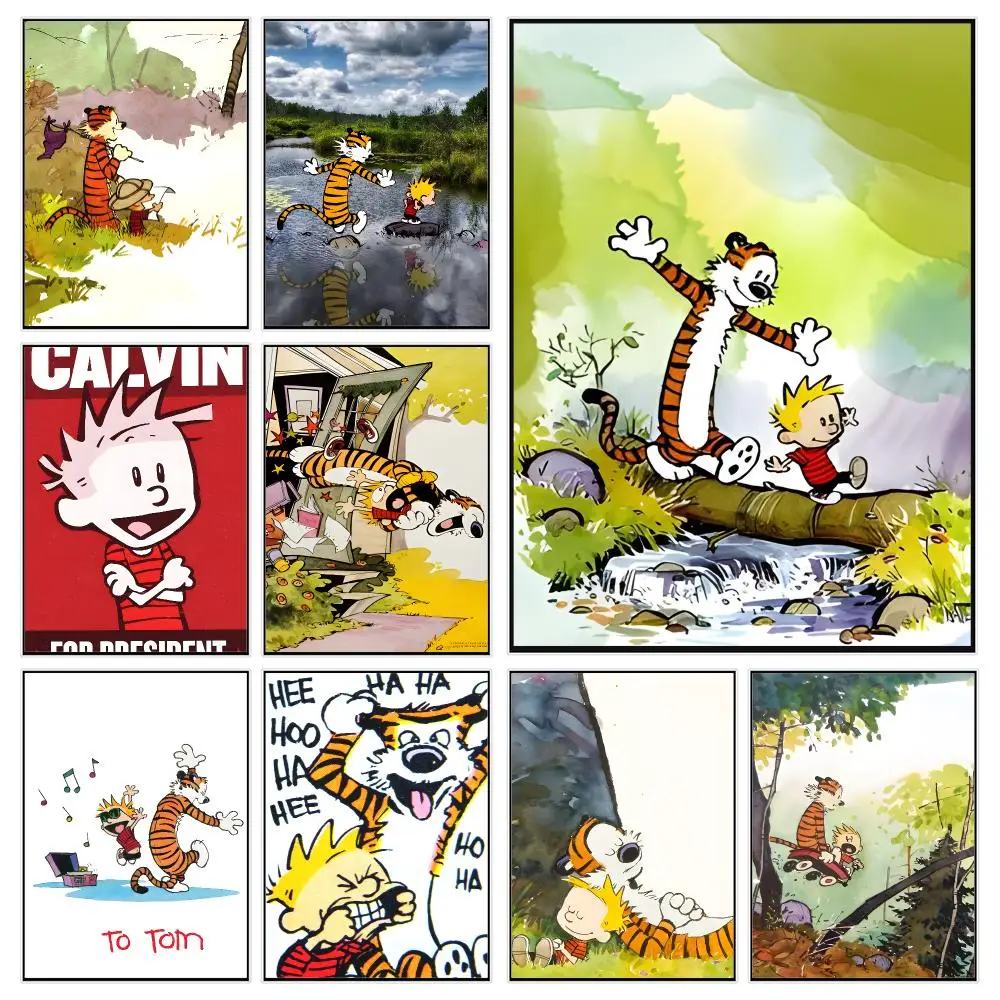 Comic Strip C-calvin and Hobbes Poster Modern Luxury Wall Poster Home Decor Space Enhancer