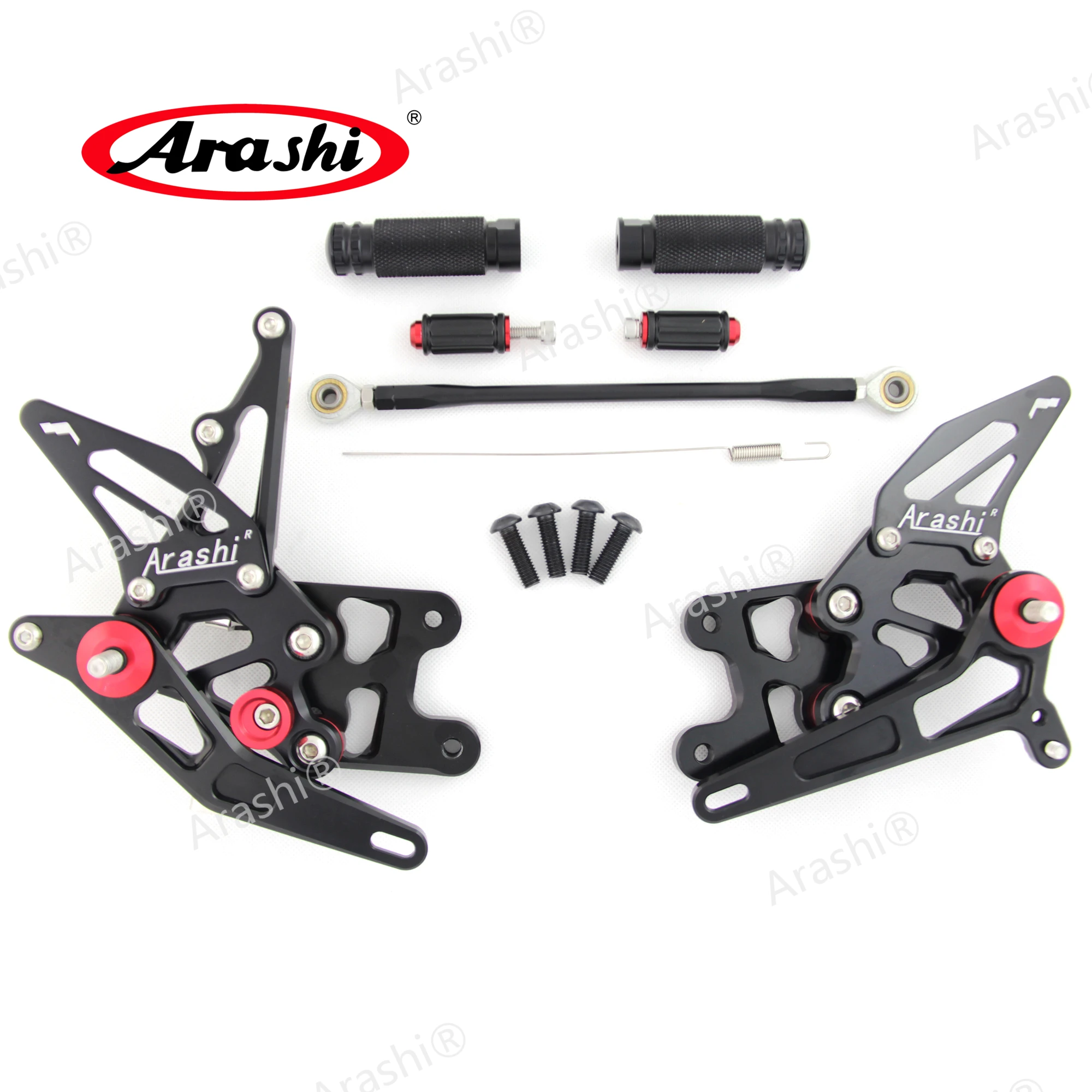 For SUZUKI GSXR1000 2007 2008 Arashi Motorcycle CNC Adjustable Rearsets Footrest Rear Set Foot Rest GSXR1000 GSXR-1000 GSXR 1000