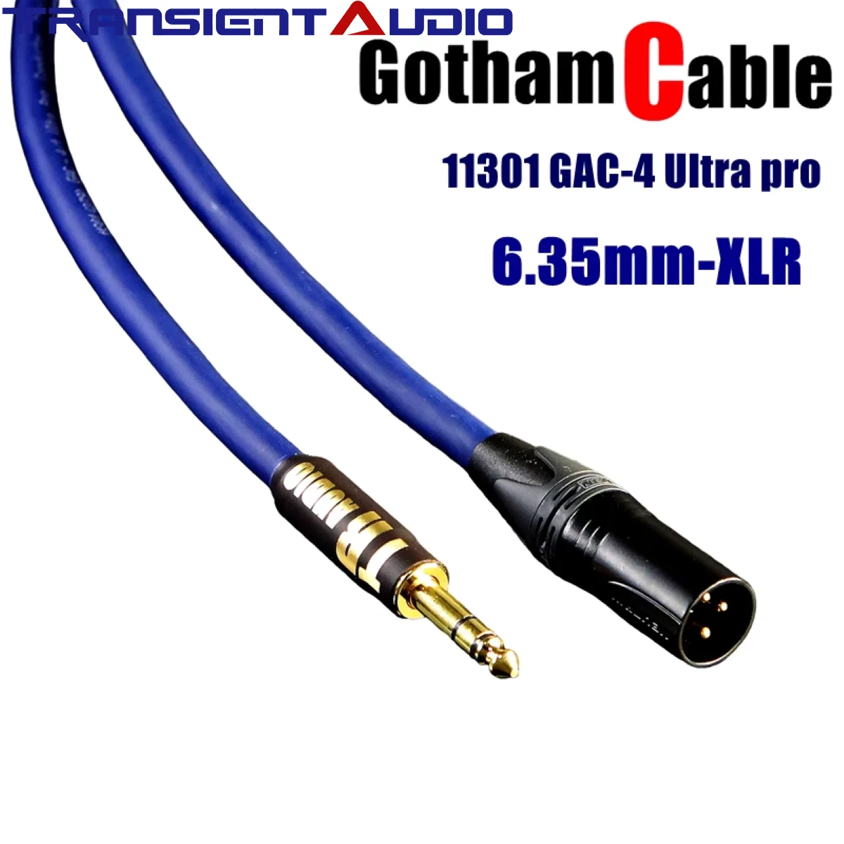 Gotham Pro Audiophile-Grade TRS to XLR Cable — High-Fidelity 6.35 Stereo to Male/Female XLR Balanced, Swiss Precision Engineere