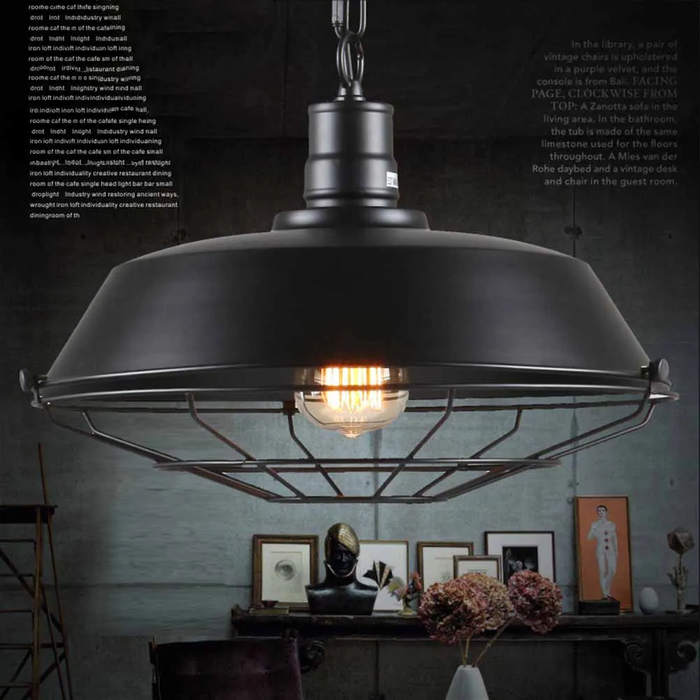 

Vintage Ceiling Lamp, Iron Pendant Light For Home, Retro Lantern Fixture, Industrial Style Ceiling Light, Creative