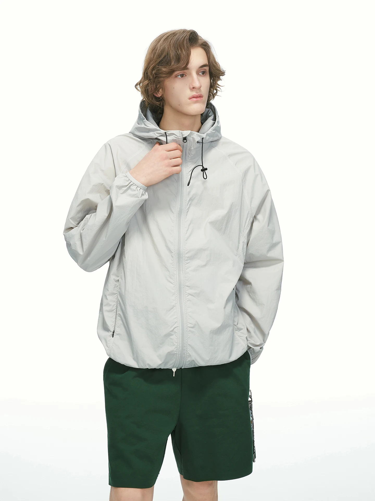 Men's Summer Thin Breathable UV Protection Clothing Hассo Line UPF50 Sunscreen Outerwear Lightweight Long Sleeve Hoodie