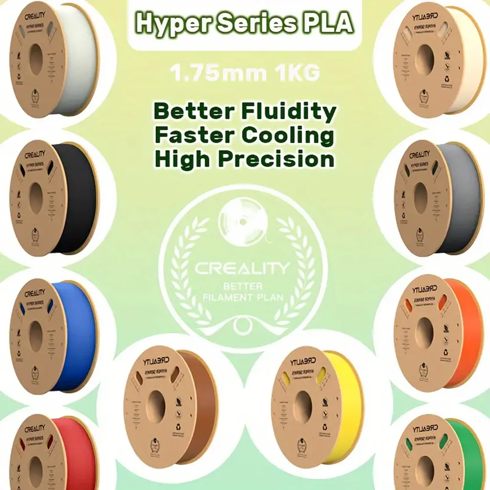 

Официальная нить Creality Hyper Series PLA 1,75 мм, 1 кг, лучшая жидкость, быстрое охлаждение, высокая точность