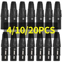 Adaptador XLR macho a hembra de 3 pines, enchufe de Audio equilibrado para altavoz mezclador de micrófono, 4/10/20 piezas