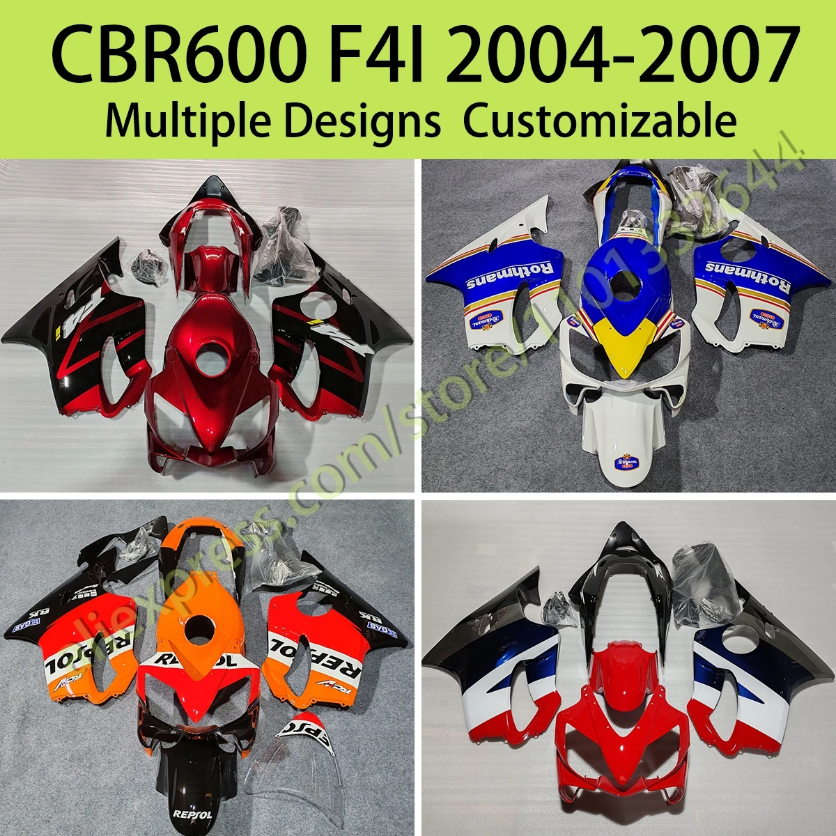 

Fairing Body Kit for Honda CBR600 F4i 2004 2005 2006 2007 New ABS Motorcycle Full Fairings Kit CBR 600 F4i 04 05 06 07