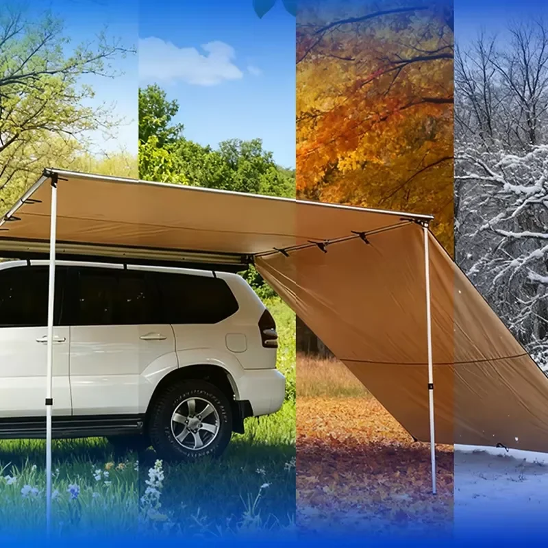 Vehicle Single-Sided Roof Mount Tent Storage Rack UV-resistant Polyester Fabric Windproof Rainproof Easy Installation for Car