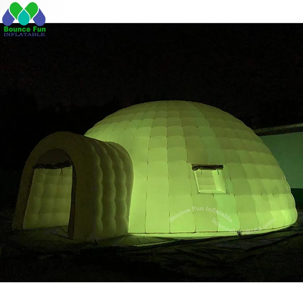 Giant Portable White Inflatable Igloo Tent Outdoor Dome Event Party Wigwam With Air Blower For Advertising And Decoration