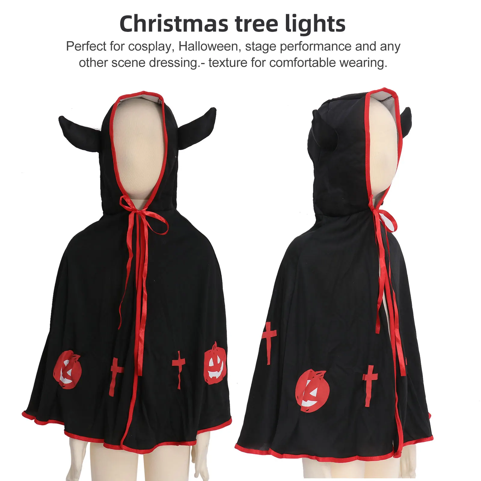 

Demonic Cloak Halloween Costume Cape for Kids Clothes Cosplay Outfit Children Outfits