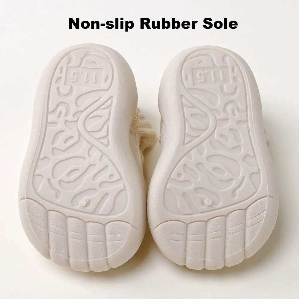 

Портативные нескользящие детские ходунки-носки с мягкой резиновой подошвой для защиты пальцев, эластичные дышащие носки-тапочки для малышей