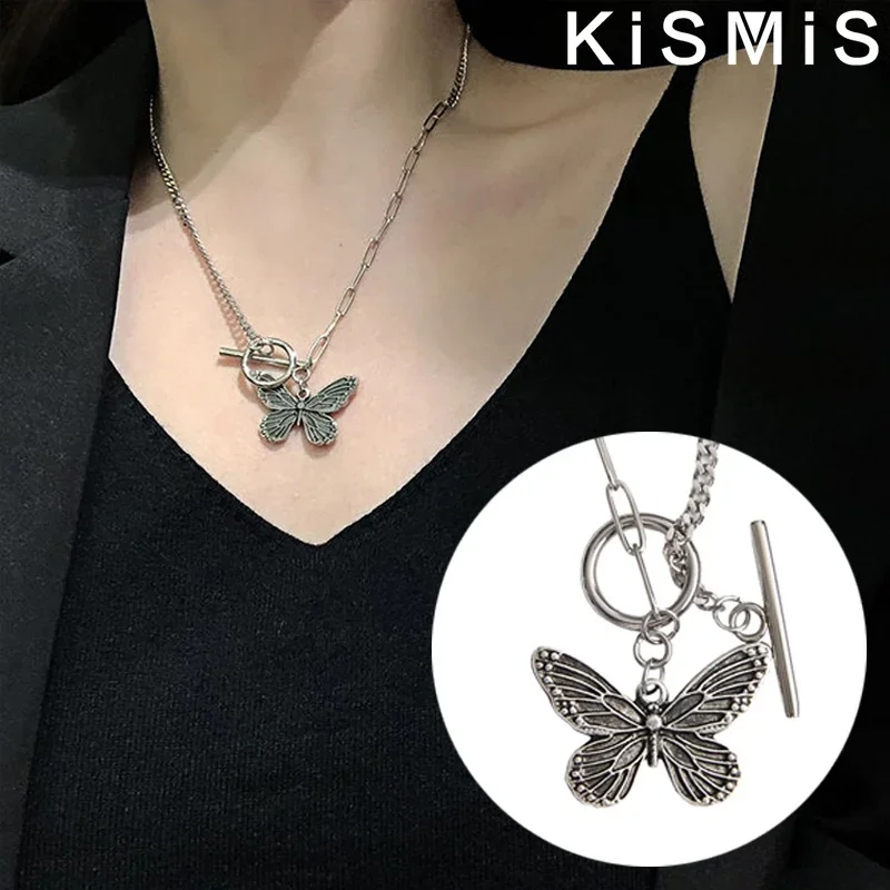 

Kismis 1PC New Simple Small Fresh Female Necklace Butterfly Necklace Ladies Exquisite Clavicle Chain Necklace Jewelry