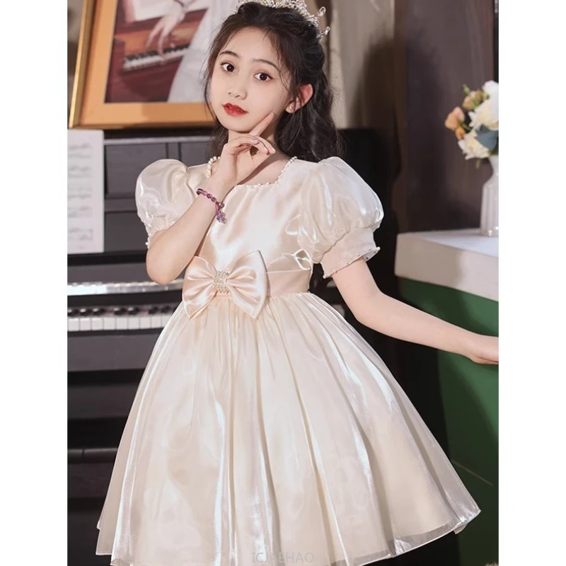 

Party Dress 2025Sweet Flower Girl Wedding Dress Puffy Princess Gown Kids BirthdayFormal Pageant Wear Outfit Elegant Tutu Skirt