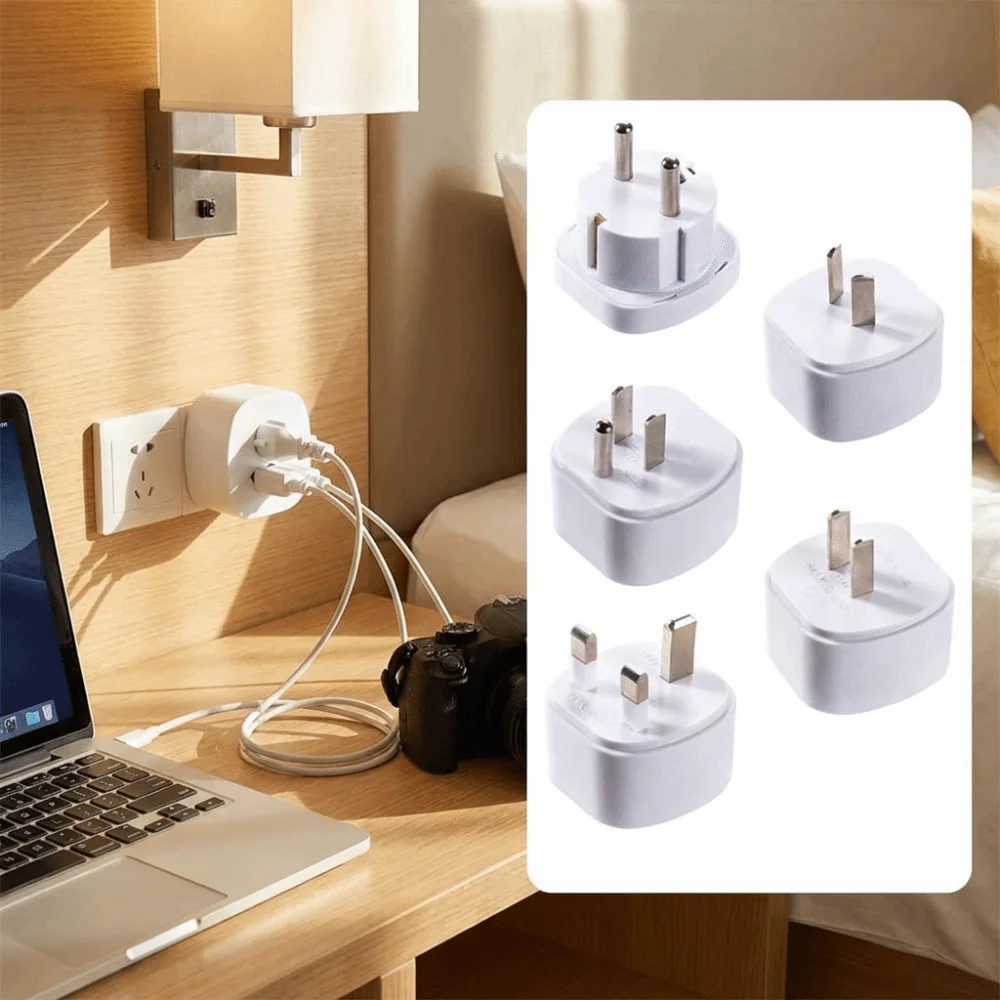 Fast Charging Travel Plug Converter Flame Retardant High Temperature Resistant Power Converter Adapter Multi Plug Type