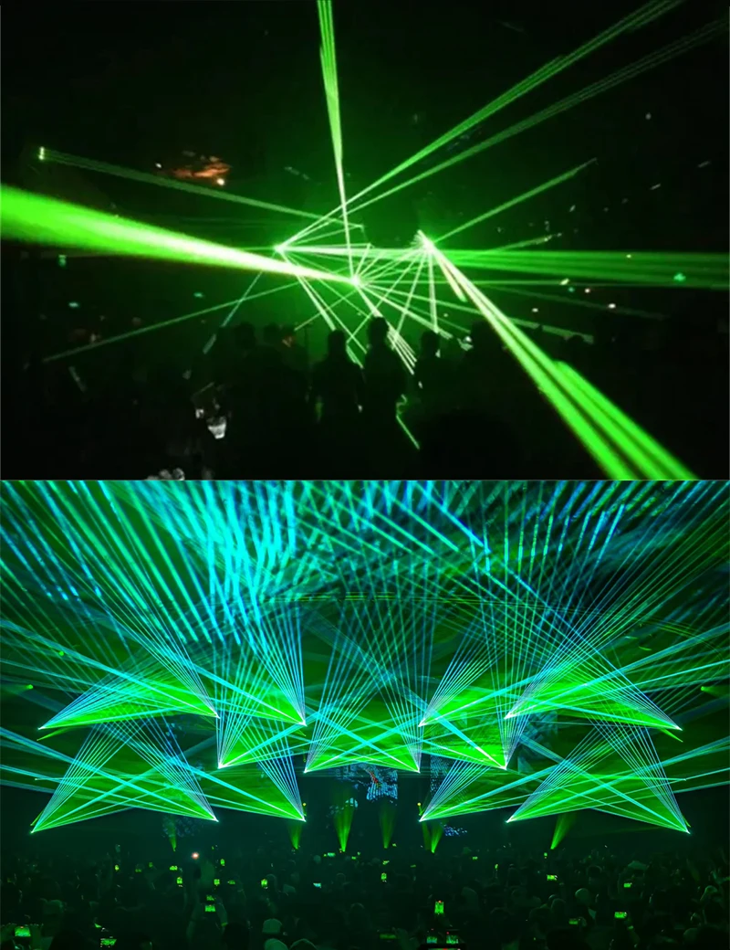 10W RGB Animations-Laserlicht ILDA/RJ45/DMX512 Mobile Bluetooth-App-Steuerung für DJ, Disco, Bar, Party, Hochzeit und Bühnenlaserlicht – Detail 9