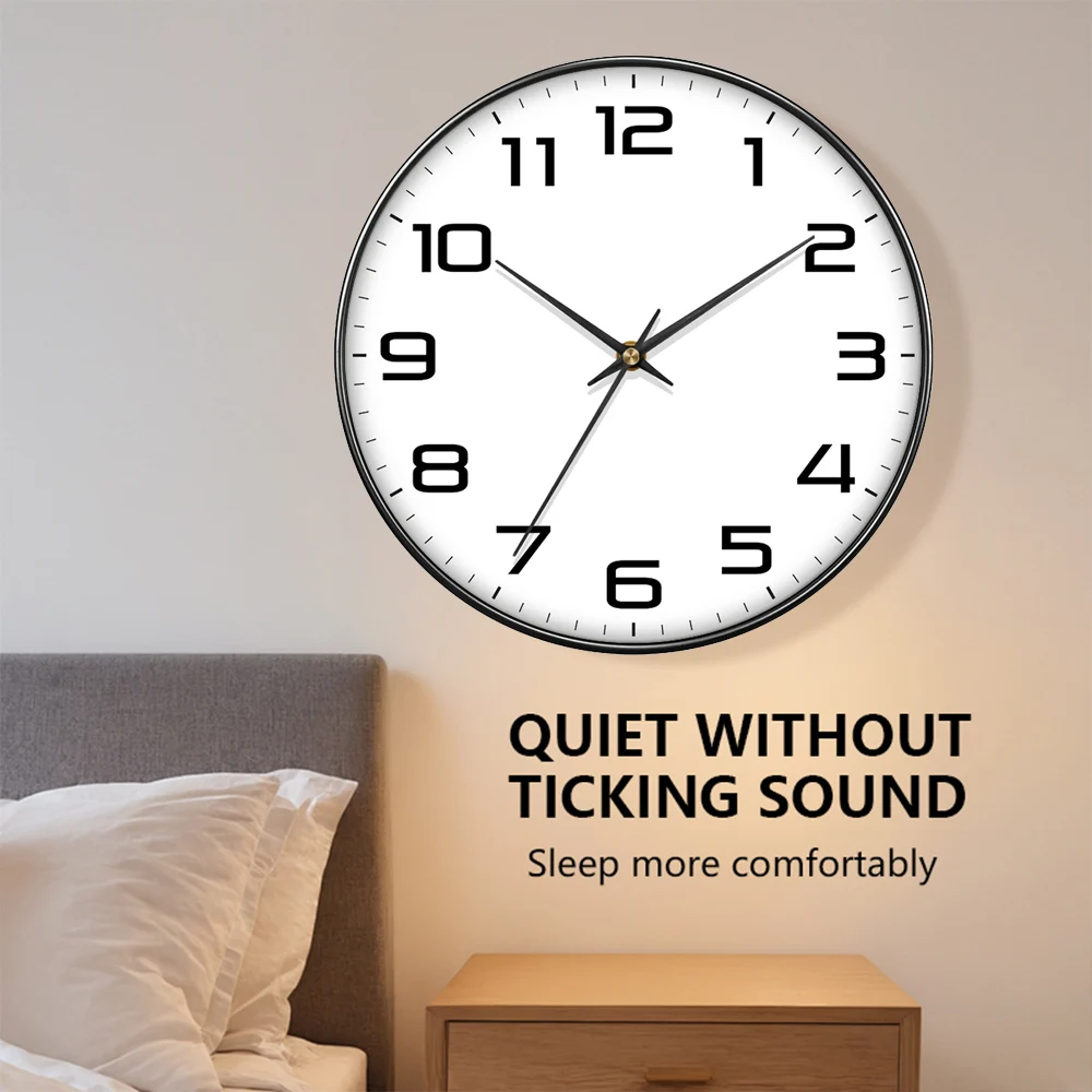 Classic Silent Wall Clock Large Clear Numerals Clock for Office Living Room Decor Elegant Vintage Wall Watch Festival Gift