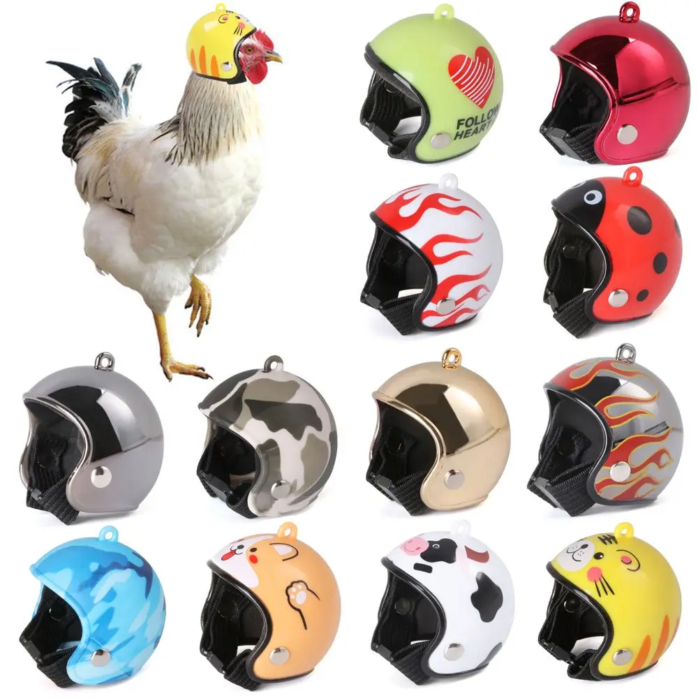 ABS Pet Supplies Accessories Sun Rain Protection Hats Bird Protect Cap Pet Protective Headgear Chicken Helmet