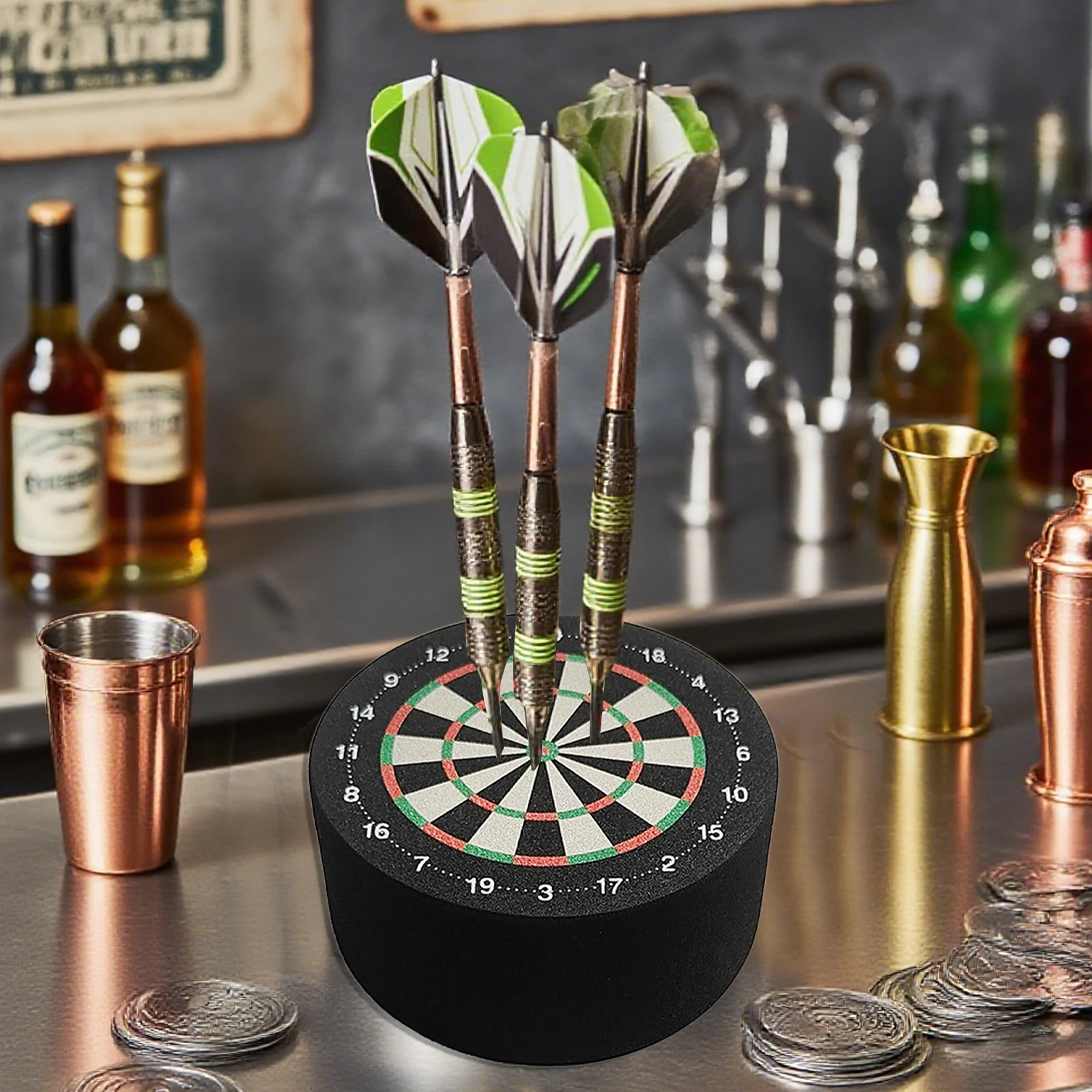 

2pcs Mini Dart Dock 10cm Dart Base Station Dartboard Design Soft Dart Stand for Outdoor Home Family Party Games