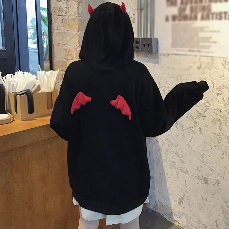 

Long Sleeves Woman's Sweatshirts Autumn Winter Pullover Sweatshirts Loose Casual Plus Velvet Harajuku Style