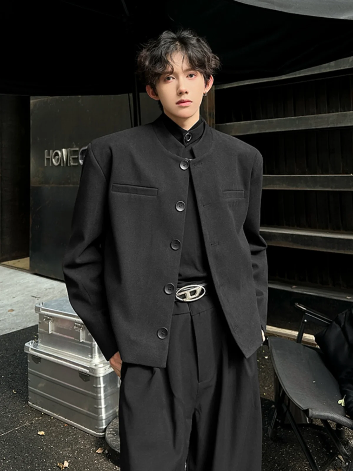 

Куртка-бомбер с подплечниками из грязеотталкивающего материала, воротник-стойка, дизайн в стиле Old Money, молодежная повседневная верхняя одежда для осеннего сезона