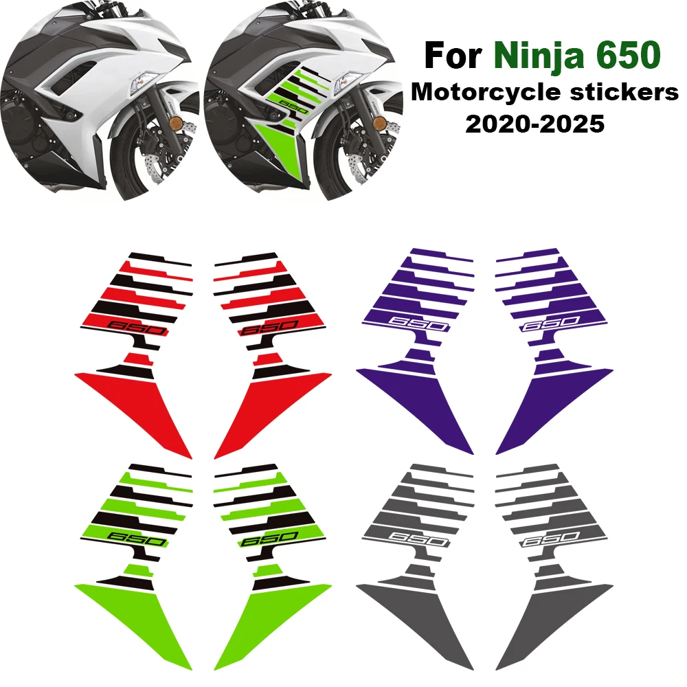 

﻿ Motorcycle Side Fairing panel windscreen wind deflector stickers decoration decals kit For KAWASAKI Ninja650 Ninja 650 2020-