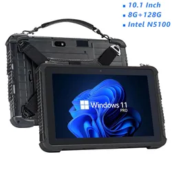 Rugged Tablet 10.1 inch Windows 11 Pro 8GB+128GB Intel N5100 Sunlight Readable 4G LTE GPS Heavy Duty Indust RS232 DB9 UART