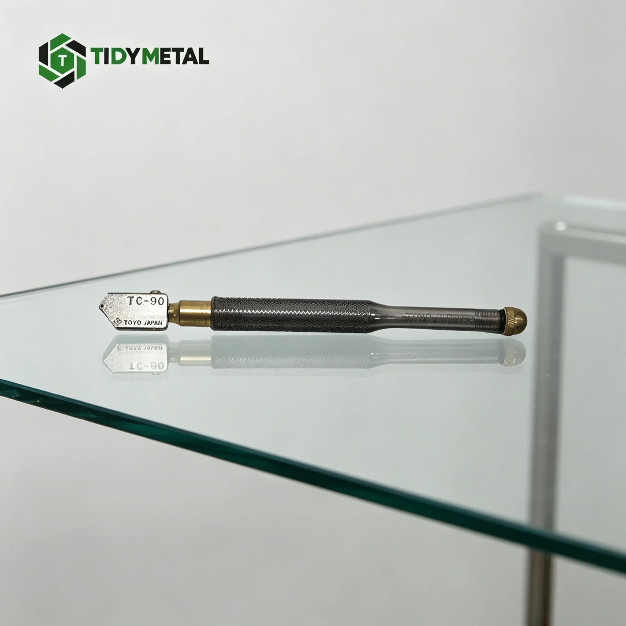 TC-90 Glass Cutter Diamond Roller Wheel Multifunctional Manual Tile Cutting Tool Glass Kinfe for 3-15mm Thick Glass Mirror