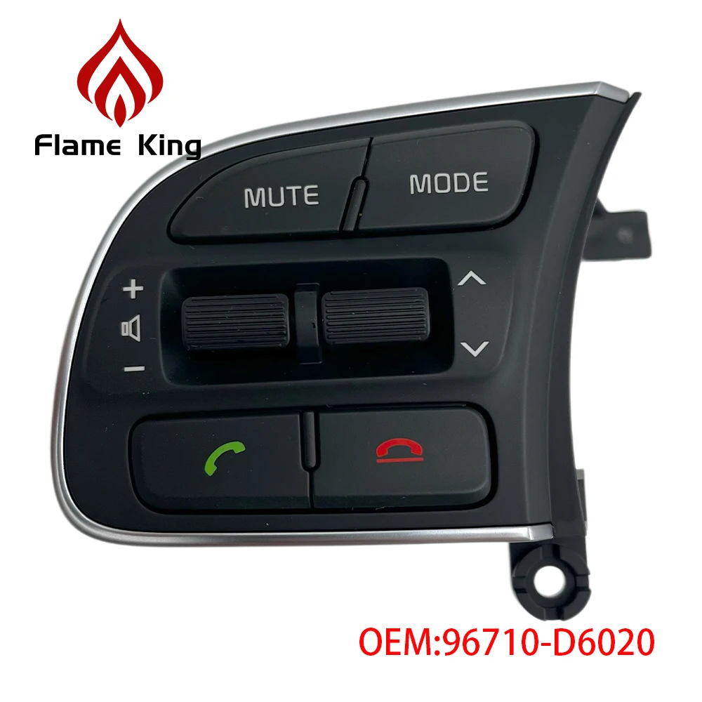 Flame king 96710-D6020 Steering Wheel Button Multimedia Audio Volume Phone Switch Accessories for Kia K5 2016