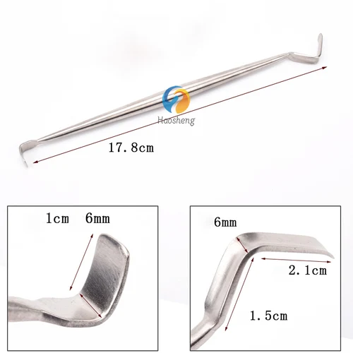 Imagen 2 del producto Ganchos para párpados, mandíbula Nasal, instrumentos de cirugía plástica cosmética, corrección de nariz, Retractor Aufricht de doble punta