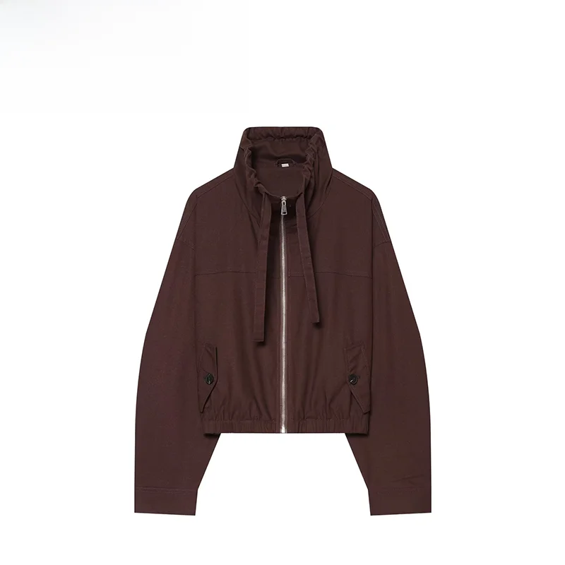 Fashionable Mixed Fiber Outerwear for Women Versatile Design Autumn New Arrival Standard Fit Long Sleeve Regular Length
