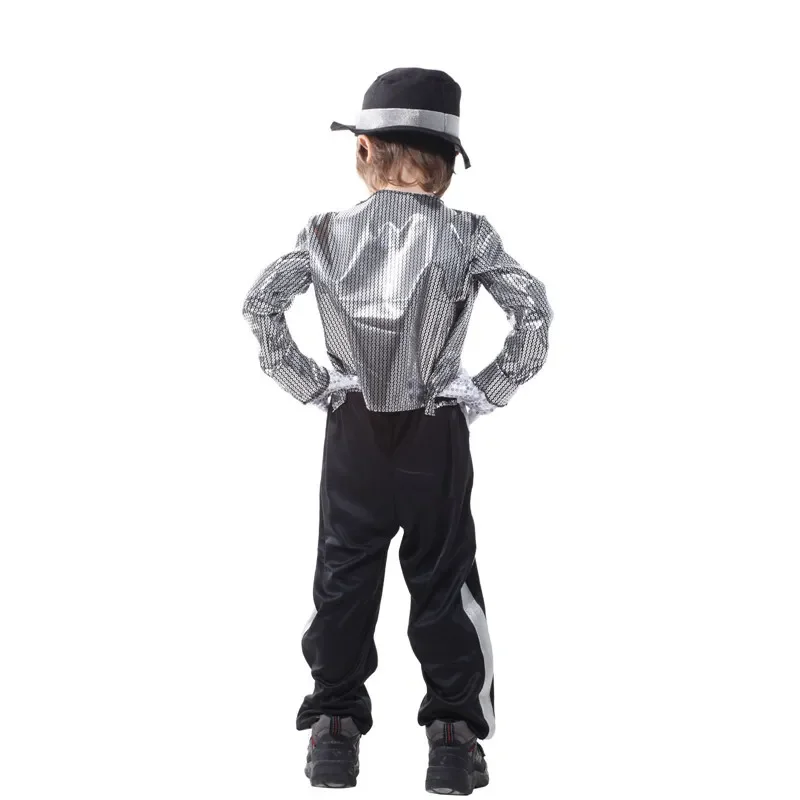 Costume de cosplay Michael Jackson pour enfants, performance de fête d'anniversaire, robe de paupières pour garçons