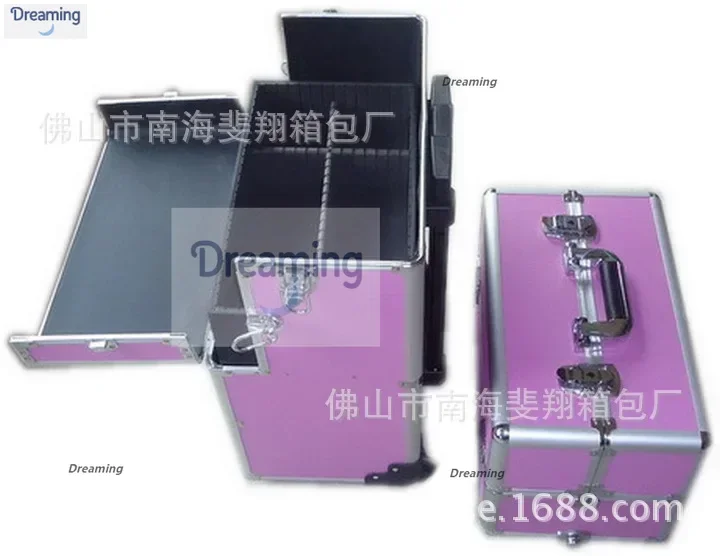 

Factory direct sales of various colors beauty salon cases, trolley cosmetic cases, multi-layer large-capacity beauty toolboxes