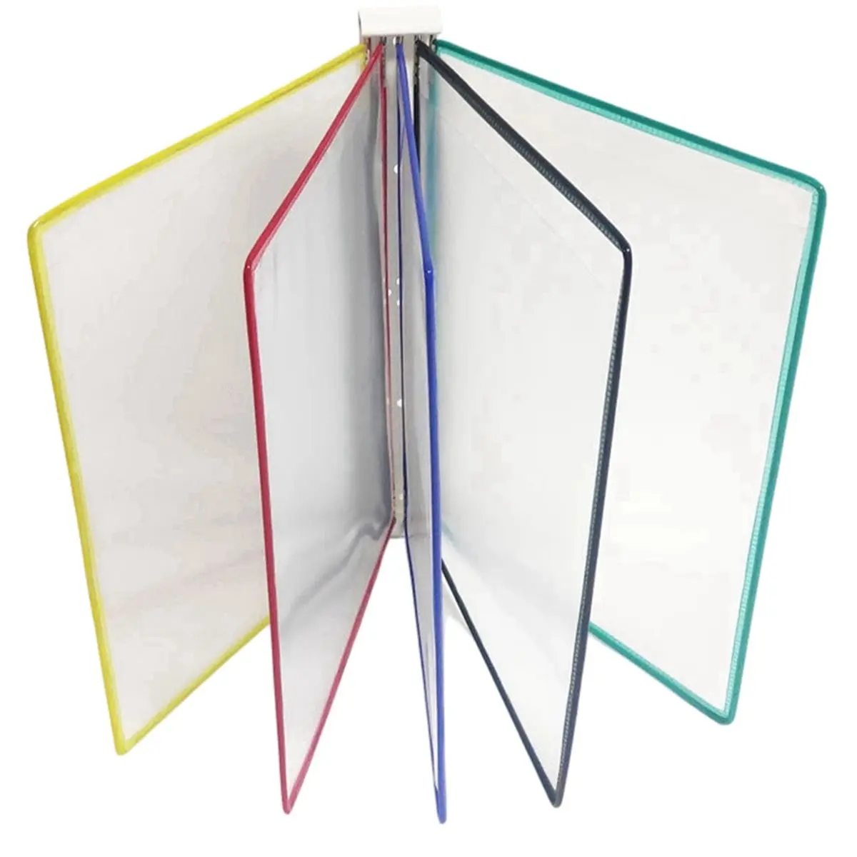 【New User-Coupon!】Wall Display Board System,5 Pocket Display Panels,Multicoloured Document Holder for Exhibition ,Offices