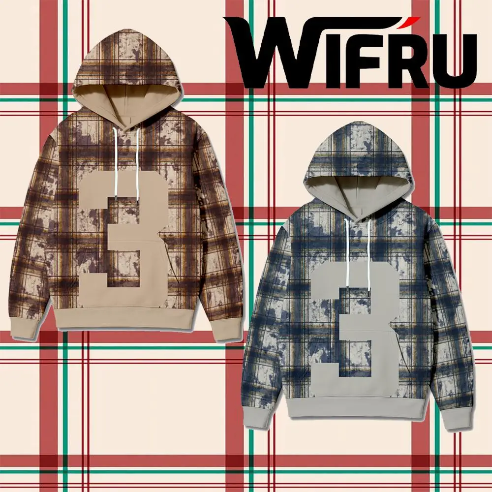 

Classic Plaid Graphic Vintage Men's Hoodie Fashion Casual Streetwear Women's Pullover Autumn/winter Warm Unisex Y2K Sweatshirts