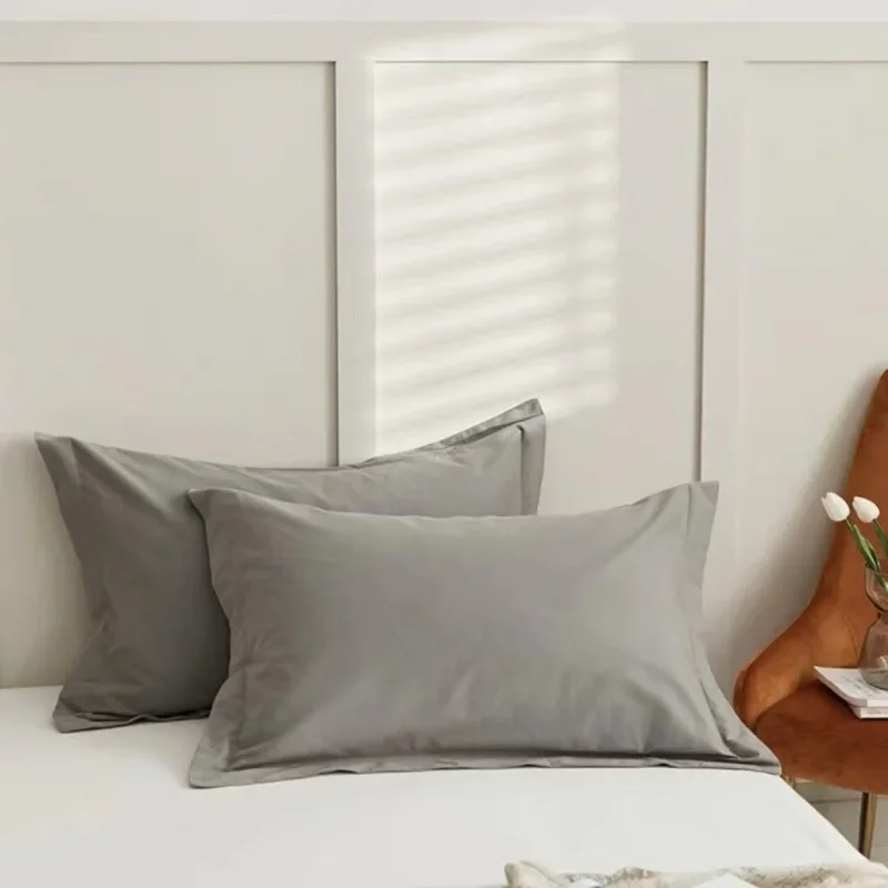 

Household Xinjiang Cotton Pillow Cover Thickened Pair of Solid Color Simple Style 48 * 74 Pair of Bedding Pillow Cover