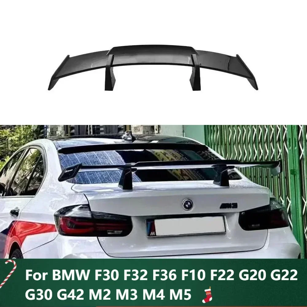 

New！for BMW F30 F32 F36 F10 F22 G20 G22 G30 G42 M2 M3 M4 M5 Rear Spoiler Wing Universal Tail Fins M Performance Style Through-Fl