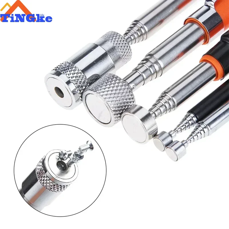 Imagem -02 - Mini Caneta Magnética Telescópica Portátil Ferramenta Acessível Capacidade para Pegar o Parafuso de Porca Extensível Pickup Rod Stick