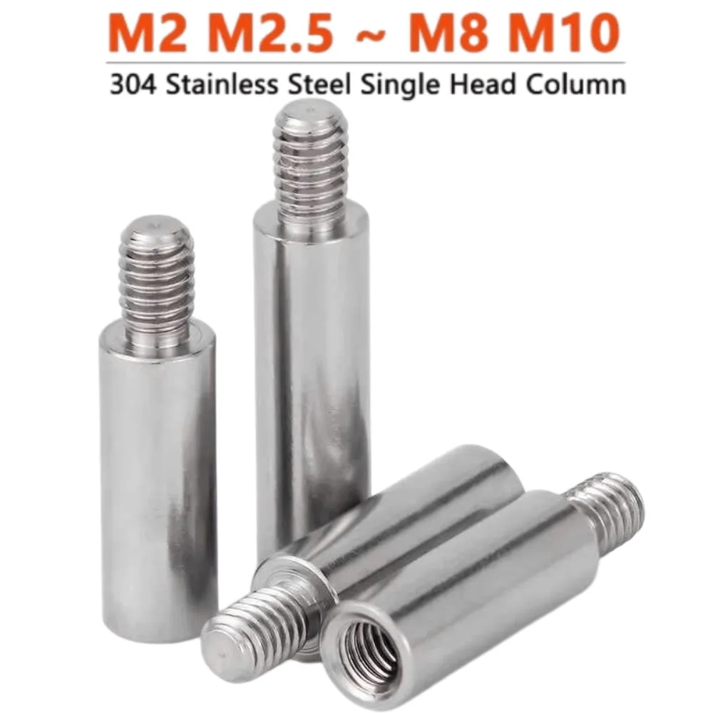M2-M10 304 Stainless Steel PCB Standoff Male to Female Threaded Pillar Round Spacer Screw Single Head Column Hardware