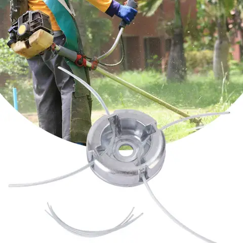 Universal Aluminum Alloy Lawn Mower Head and Replacement Nylon  Steel for Lawn Mowers Brush Cutters and Garden Tools