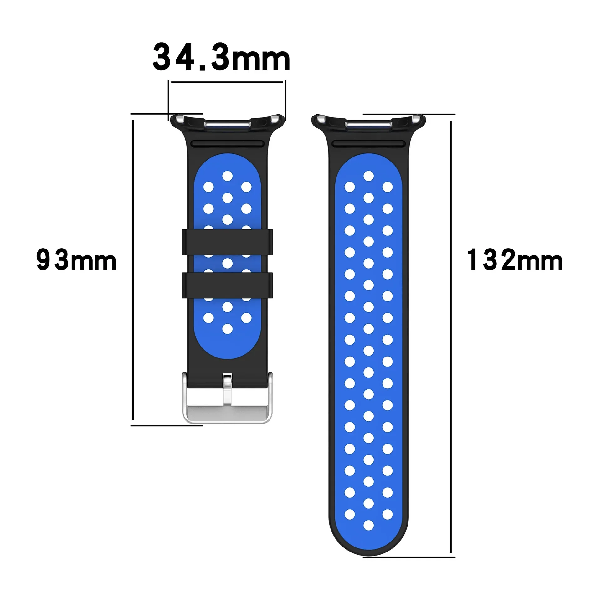 Two Color Silicone Sport Band For Samsung Galaxy Watch Ultra 47mm Adjustable Replacement Soft Strap For Galaxy Watch 7 Ultra