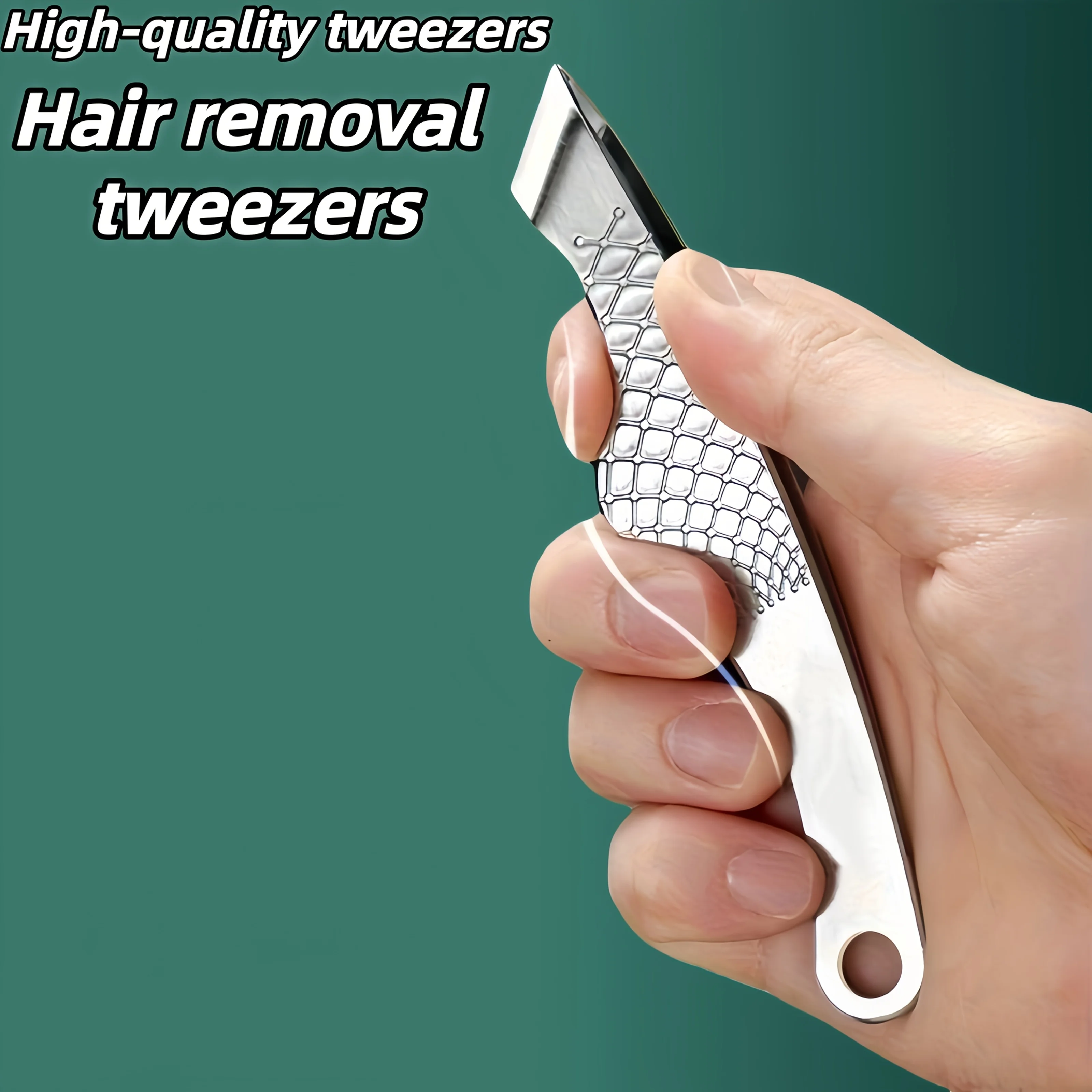 Large Size Stainless Steel Wide-Tip Tweezers Beard Tweezers Eyebrow Tweezers Hair Removal Tool Beard Grooming Tool Beauty Tool
