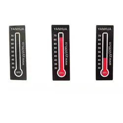 10 Pieces Stick on Thermometer Strip Thermometer Sticker for Coffee Milk Jug