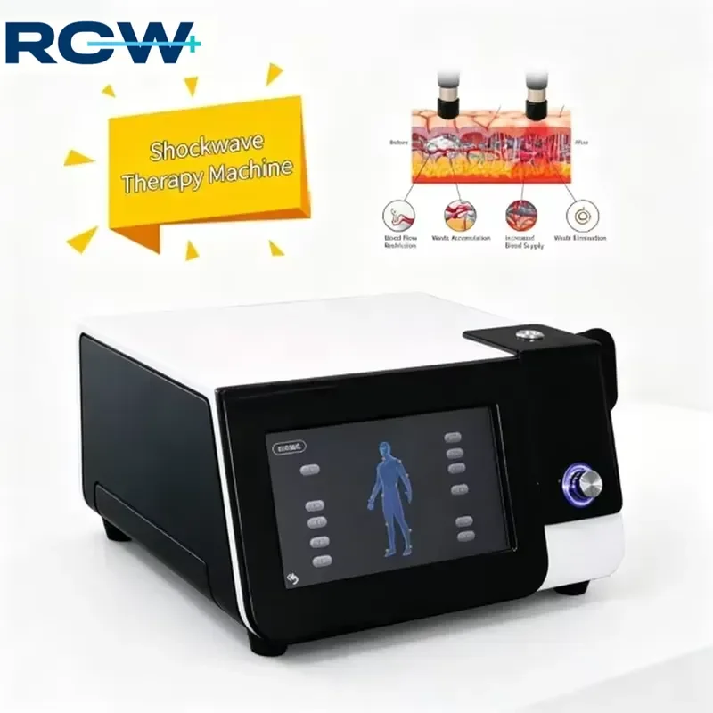 RCW Portable Shockwave Therapy Machine Pneumatic Shock Wave Physiotherapy Equipment For Ed And Pain Relief