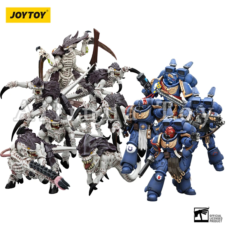 JOYTOY 1/18 ตัวเลขการกระทํา Horus Heresy 40K Warmaster Horus Lieutenant Titus Tyranids อะนิเมะสําหรับของขวัญ