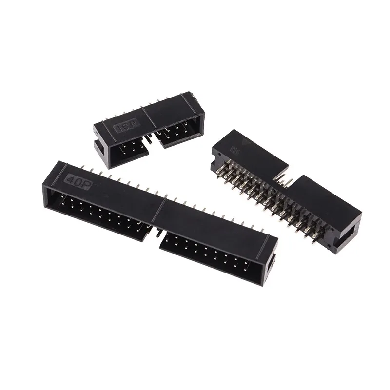 DC3 Cable Plug 2.54mm Spacing Simple Bull Horn Socket IDC Connector JTAG Socket Straight Pin 6/8/10/14/16/20/26/30-40/50P64p