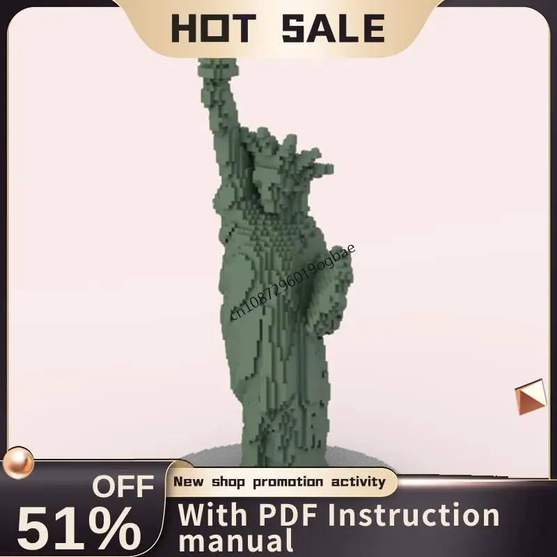 

Новый 7911 шт., хит продаж, вид на улицу, скульптура Moc, статуя Свободы, модель, головоломка на заказ, креативные идеи «сделай сам», детские игрушки, подарки