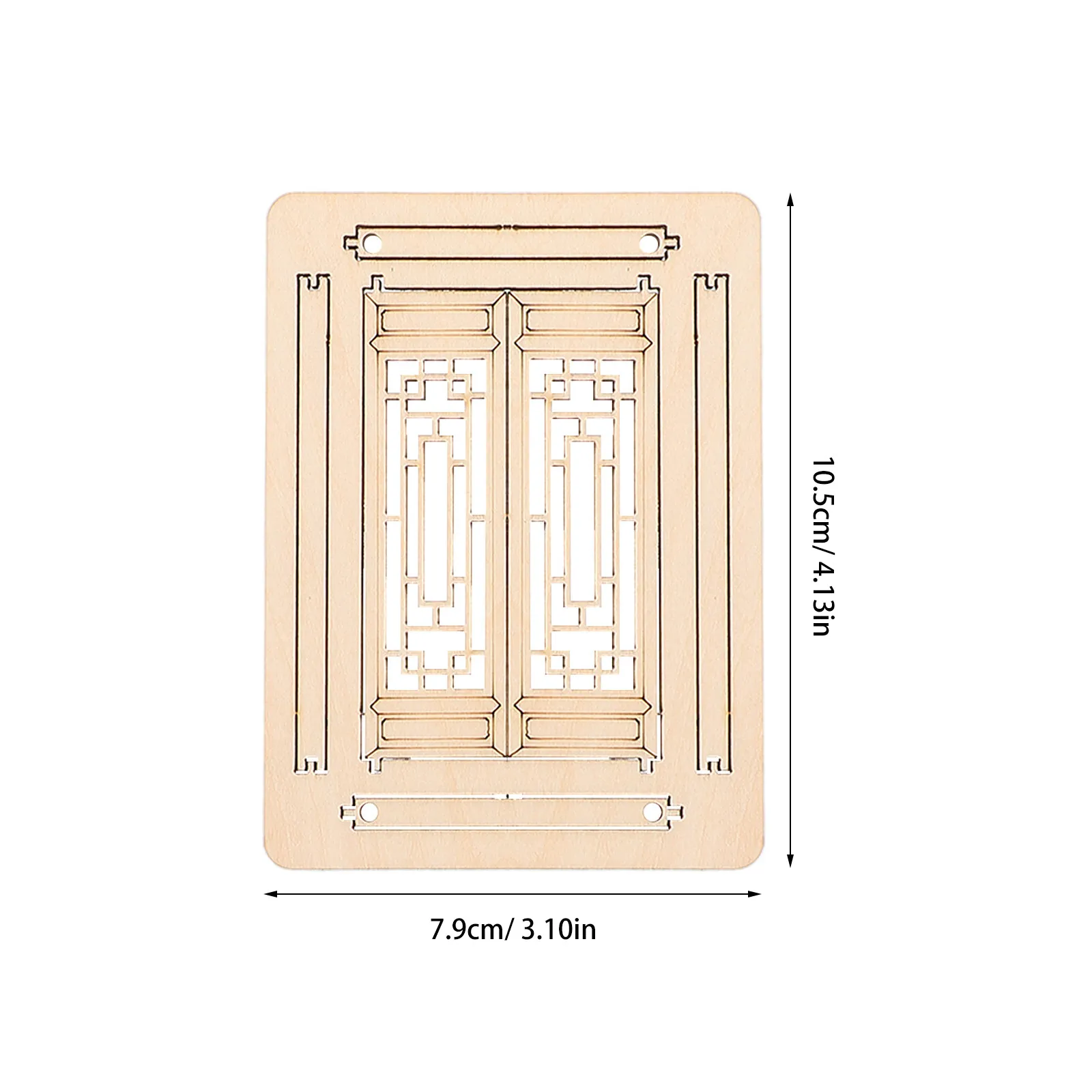 4Pcs Style Wooden Window Frames Miniature Architectural Elements Functional Moving Windows for DIY Fairy Garden